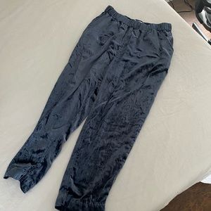Blue Velvet pants by Anthropologie